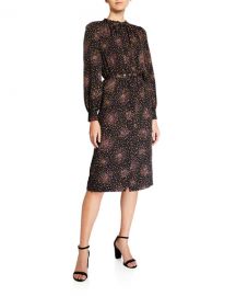 kate spade new york disco dots belted ruffle shirtdress at Neiman Marcus