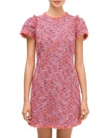 kate spade new york flutter sleeve tweed dress at Neiman Marcus