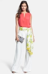 kate spade new york gemma silk top in geranium at Nordstrom