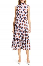 kate spade new york geo squares midi dress   Nordstrom at Nordstrom