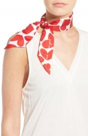 kate spade new york heart to heart skinny silk scarf at Nordstrom