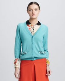 kate spade new york hilda beaded cardigan at Neiman Marcus