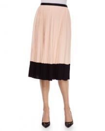 kate spade new york pleated midi two-tone skirt at Neiman Marcus