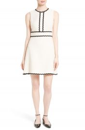 kate spade new york scallop trim tweed fit   flare dress at Nordstrom