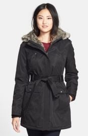 kensie Faux Fur Trim Parka at Nordstrom