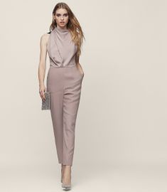 kita lace back jumpsuit at Reiss