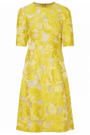 lela rose Floral-jacquard and tulle dress at The Outnet