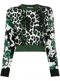 leopard intarsia jumper at Farfetch