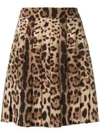 leopard print mini skirt at Farfetch