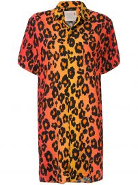 leopard print shirt dress at Farfetch