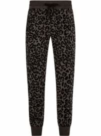 leopard-print track trousers at Farfetch