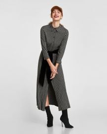 long checked tunic at Zara