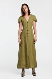 long linen dress at Zara