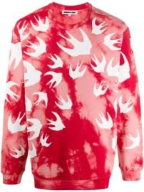 long sleeve tie-dye sweater at Farfetch