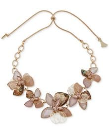 lonna lilly Gold-Tone Flower 26 Slider Frontal Necklace - Macys at Macys