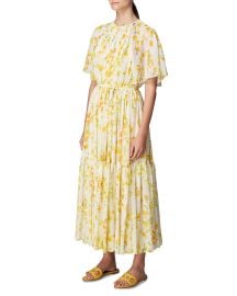 loral-Print Self-Tie Silk Midi Dress by Carolina Herrera at Neiman Marcus