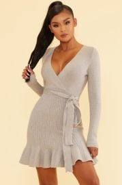 luxxel Ribbed Sweater Dress from Los Angeles by Chikas  at Shoptiques