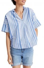 madewell Courier Stripe Button Back Shirt at Nordstrom