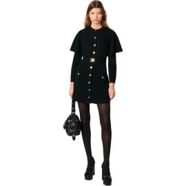 maje 2-in-1 knit dress & removable cape at Nordstrom