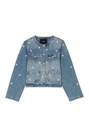 maje Embroidered denim jacket at Nordstrom