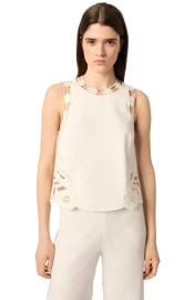 maje Embroidered vest top at Nordstrom