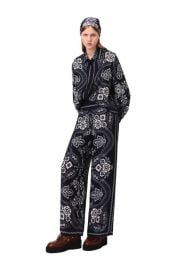 maje Flowing print trousers at Nordstrom