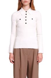 maje Mipolo Rib Polo Sweater at Nordstrom