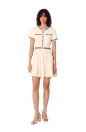 maje Pleated knit short dress at Nordstrom