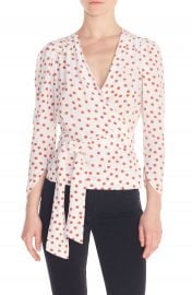 maje Polka Dot Wrap Blouse  Nordstrom Exclusive    Nordstrom at Nordstrom