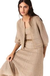 maje Rhinestone knit cardigan at Nordstrom