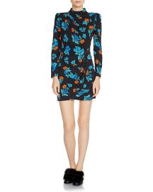 maje Ripita Ruched Floral-Print Mini Dress at Bloomingdales