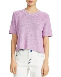 maje Short-Sleeve Chain-Trim Sweater at Bloomingdales