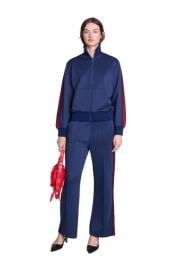 maje Striped zip-up sweatshirt at Nordstrom