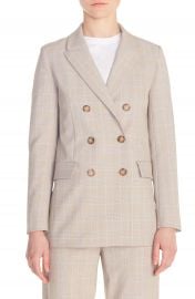 maje Vikam Double Breasted Plaid Blazer   Nordstrom at Nordstrom