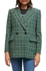 maje Vislanda Plaid Jacket in Green  at Nordstrom