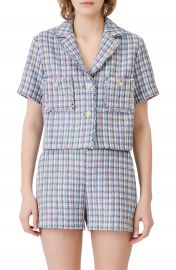 maje Vizam Short Sleeve Tweed Jacket   Nordstrom at Nordstrom