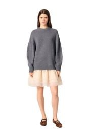 maje Wool and organza dual-fabric dress at Nordstrom