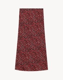 midi skirt in spotted silk muslin Saint Laurent YSL US at YSL