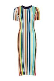 milly Rainbow Stripe Knit Dress at Rent The Runway