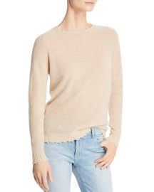 minnie rose Distressed Cashmere Crewneck Sweater at Bloomingdales