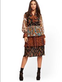 mixed print dress at NY&C