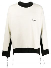 monochrome-panelled sweatshirt at Farfetch