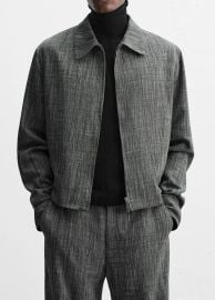 Textured Print Jacket at Zara
