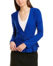 ngineered Milano Knit Peplum Jacket by St. John at Shop Simon