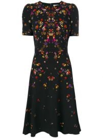 night pansy printed tea dress by Givenchy at Farfetch