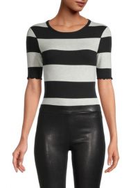 nphilanthropy Suri Stripe Cotton Bodysuit on SALE at Saks Off 5th