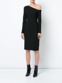 one-shoulder fitted dress at Farfetch