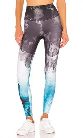 onzie Graphic High Rise Midi Legging in Smokey Ice from Revolve com at Revolve