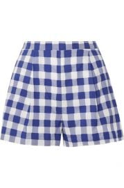 opped Gingham Fil Coupe Cotton Top by MDS Stripes Shorts: Gingham Shorts by MDS Stripes at Net A Porter