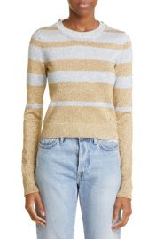 paco rabanne Sparkle Stripe Sweater at Nordstrom